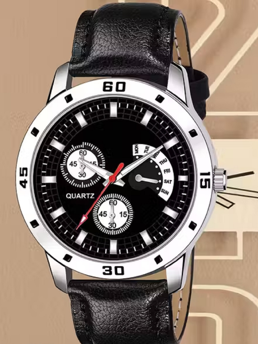 LAKSH Men Dial & Leather Straps Analogue Watch