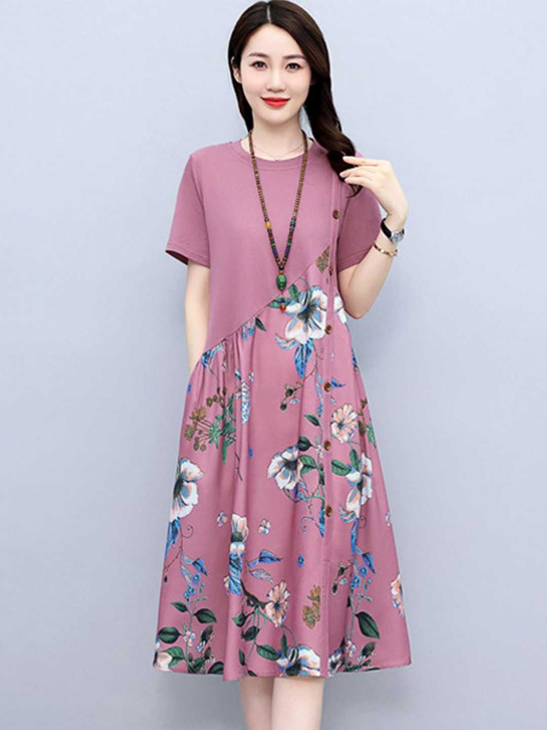 StyleCast Floral Print A-Line Dress