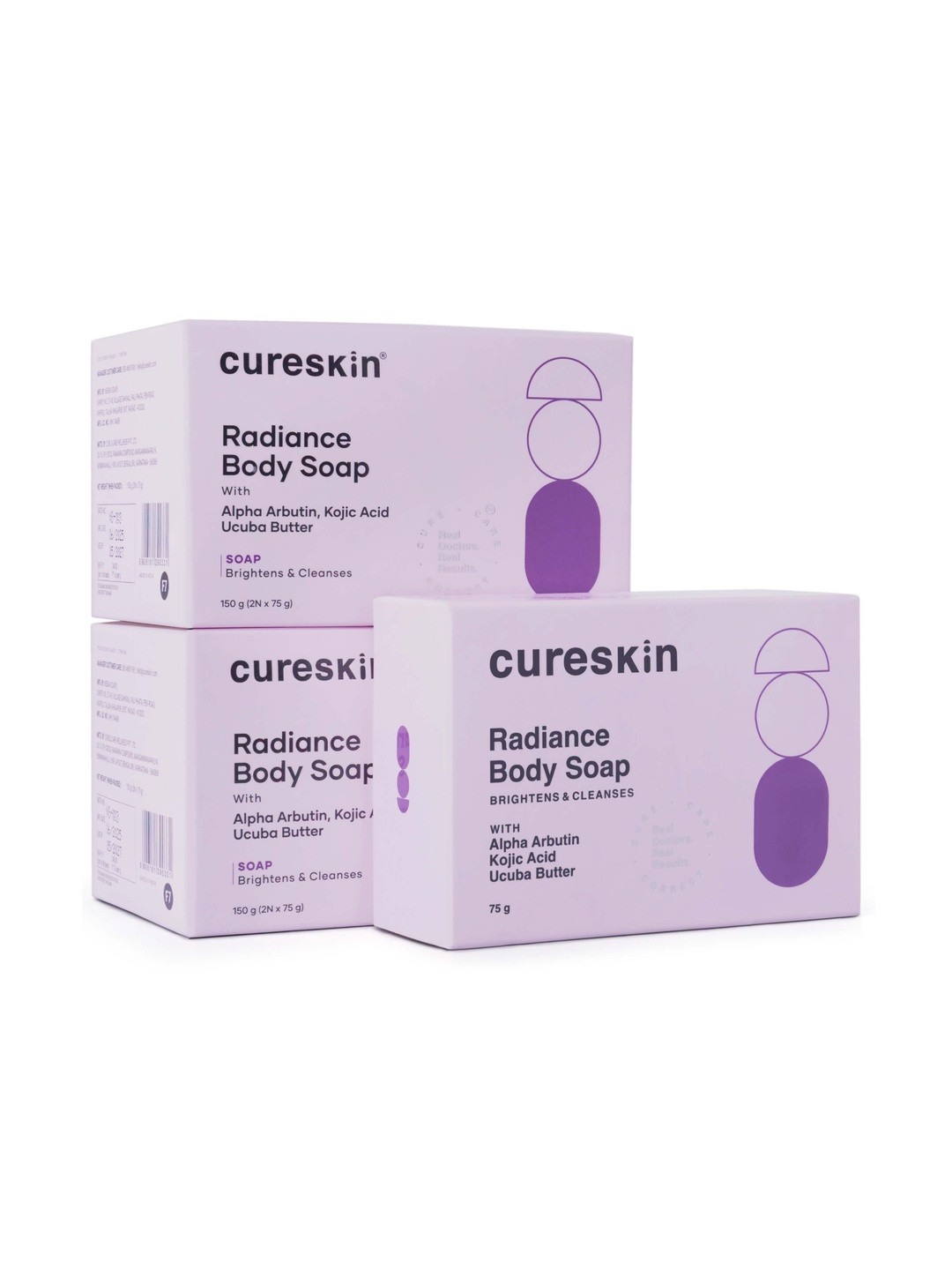 Cureskin Set Of 5 Radiance Body Soap With Alpha Arbutin - 75 g Each
