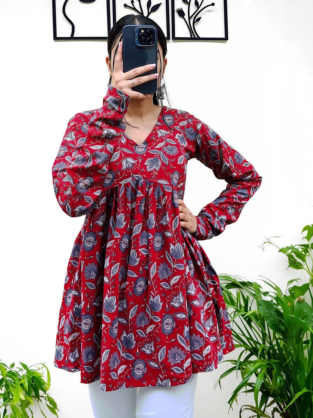 Dream Beauty Fashion Floral Print Peplum Top