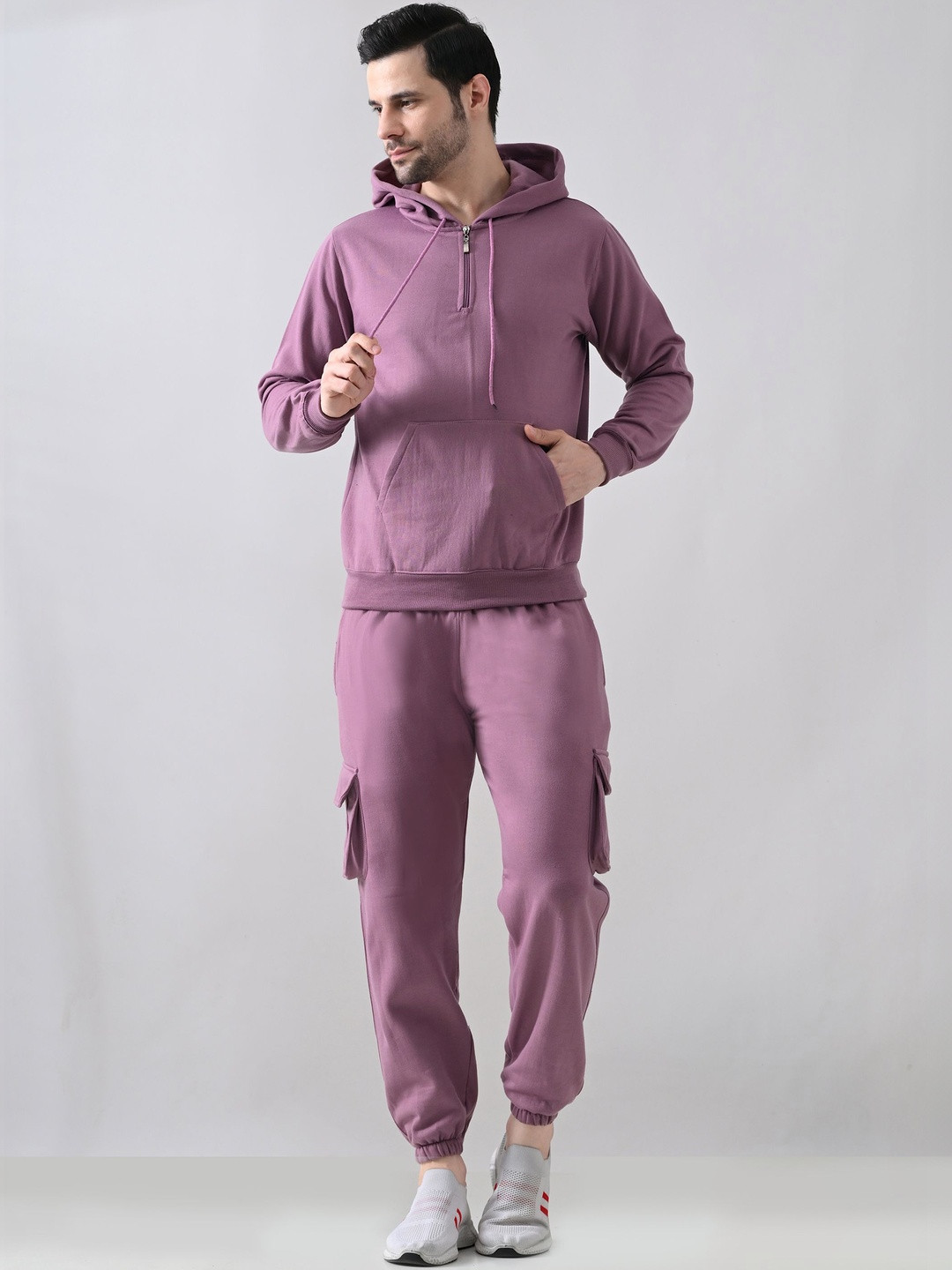 BAESD Men High-Rise Full Sleeve Hoodie Tracksuit