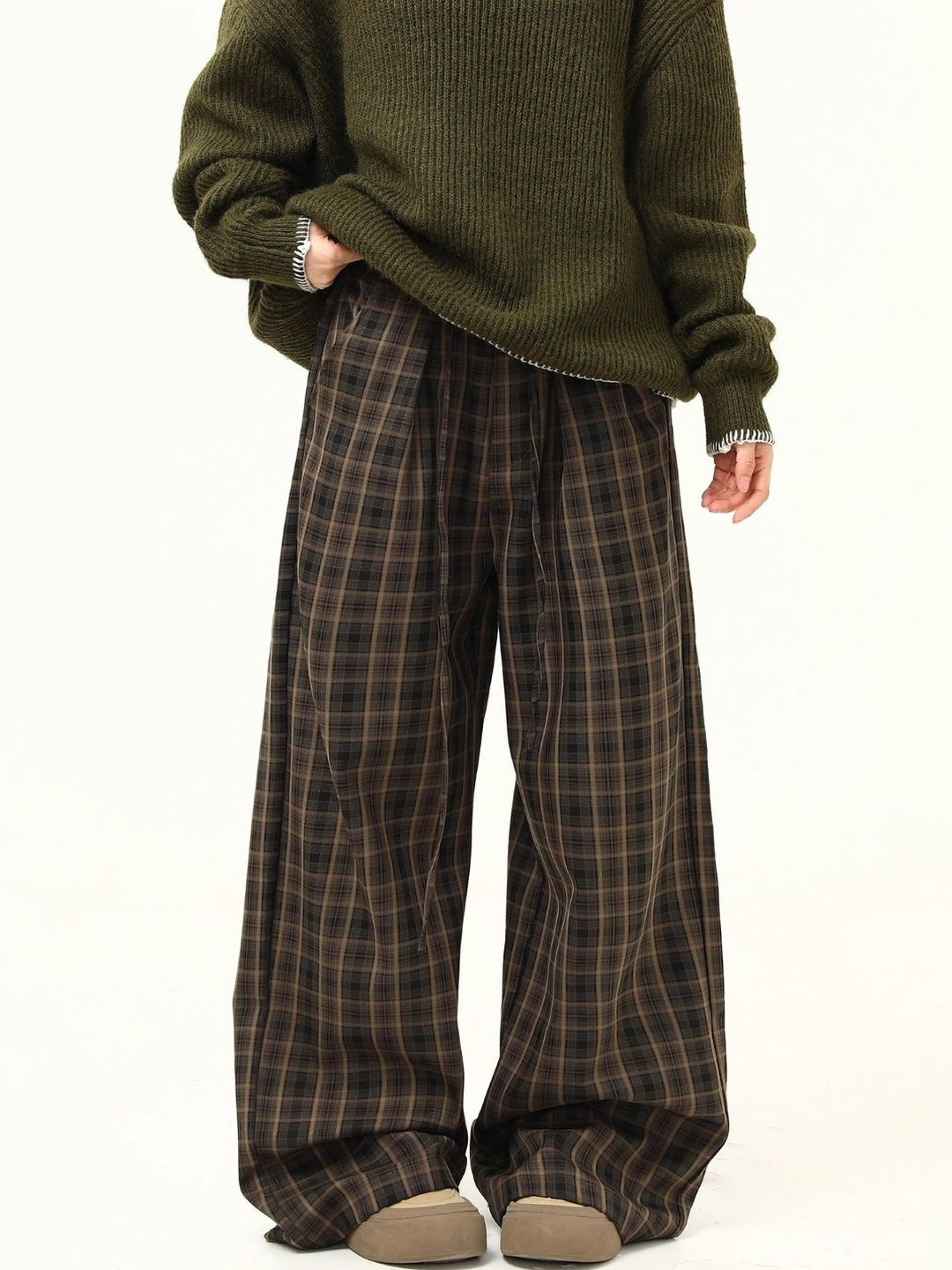 StyleCast Men Checked Relaxed Trousers
