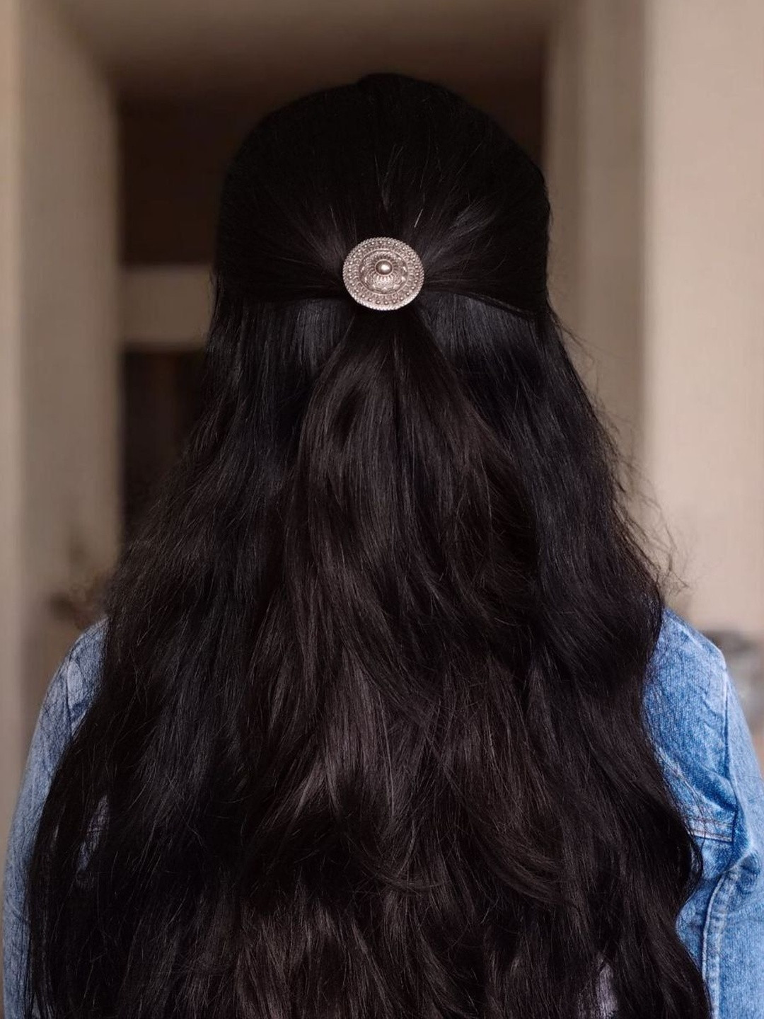 Hardin Style Silver-Plated Bun Pin Head Jewellery