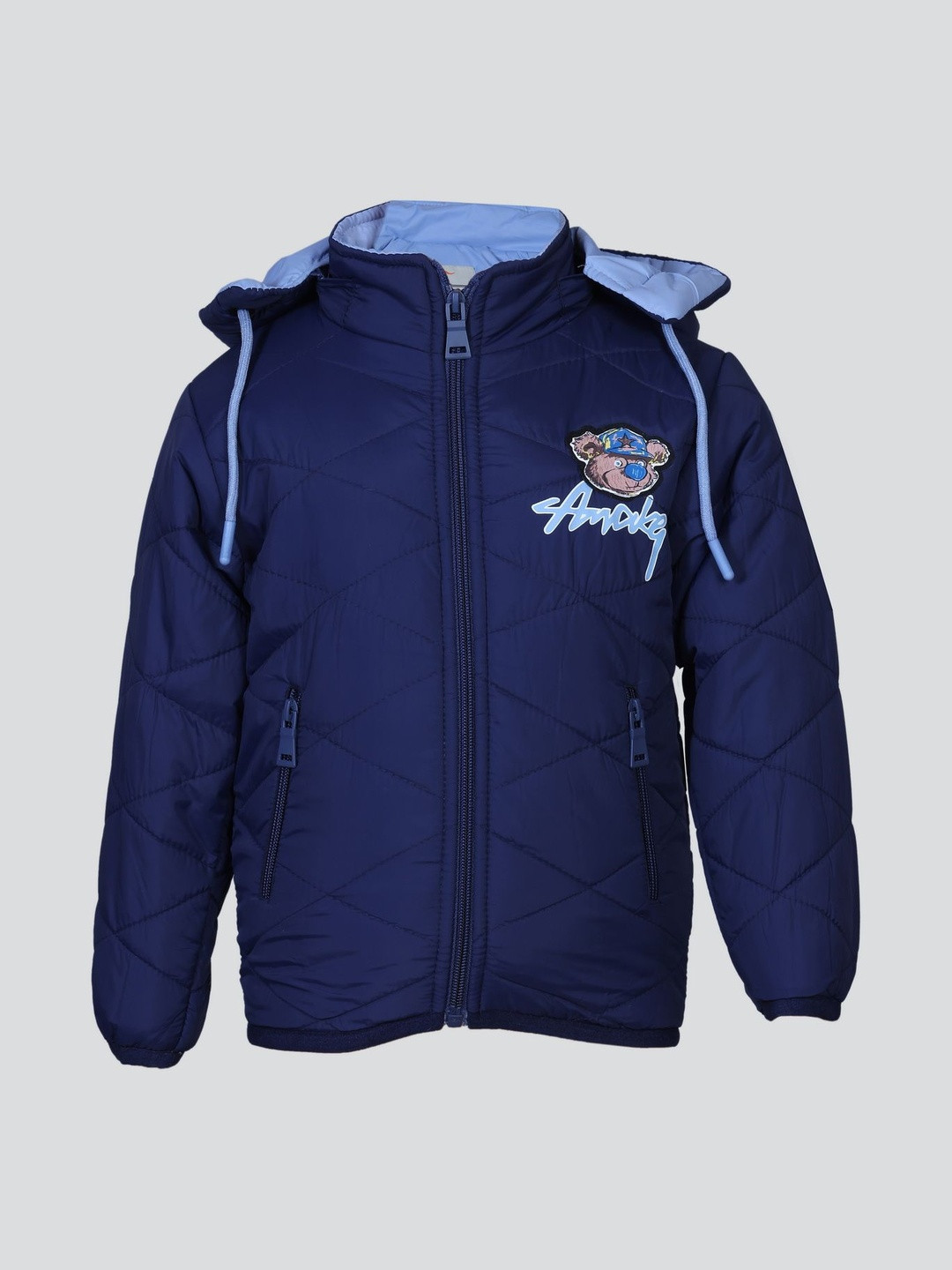 Come In Kids Boys Lightweight Puffer Jacket with Embroidered