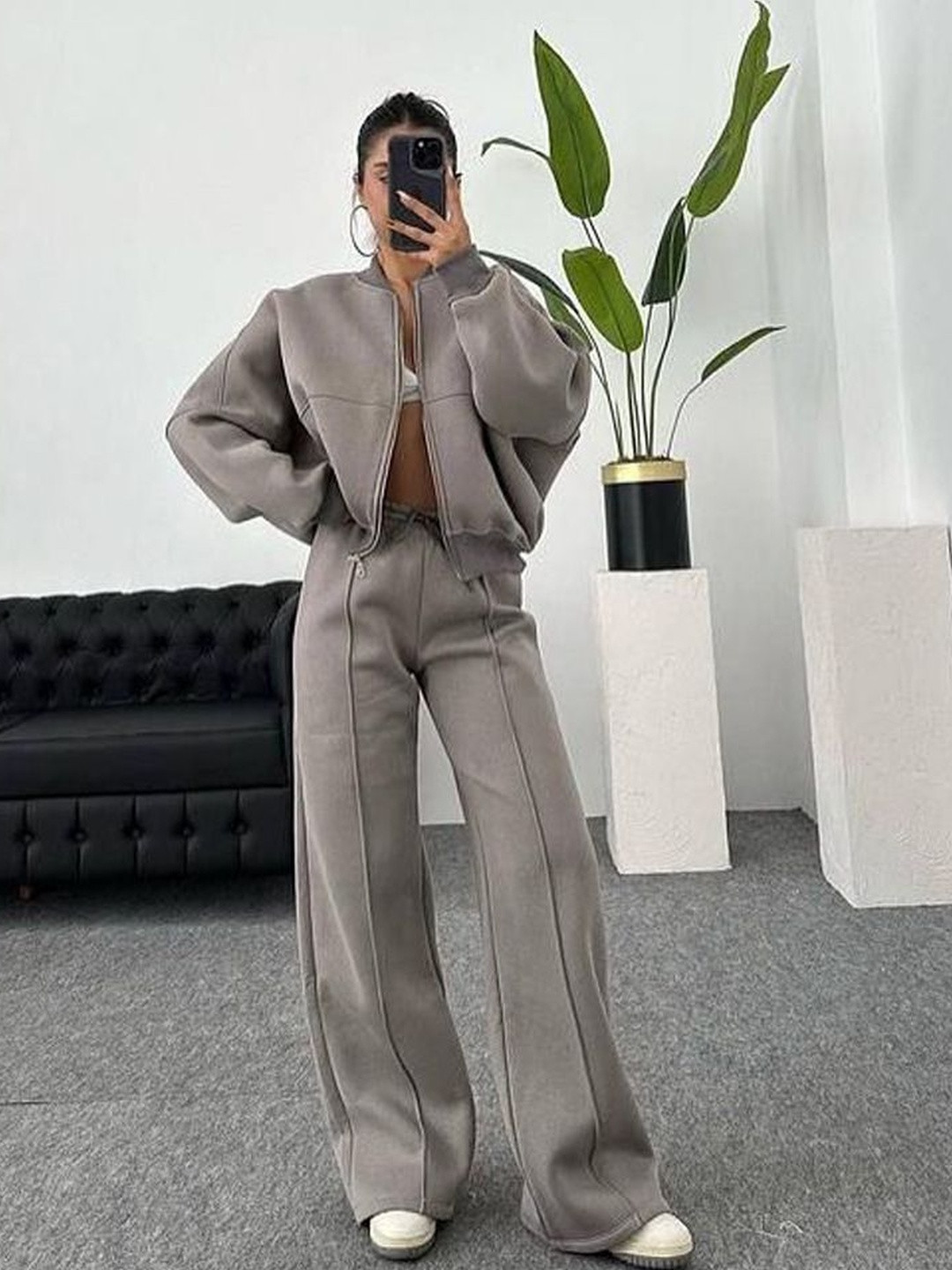 Mast & Harbour collared Sweatshirt with Trousers Co-Ords