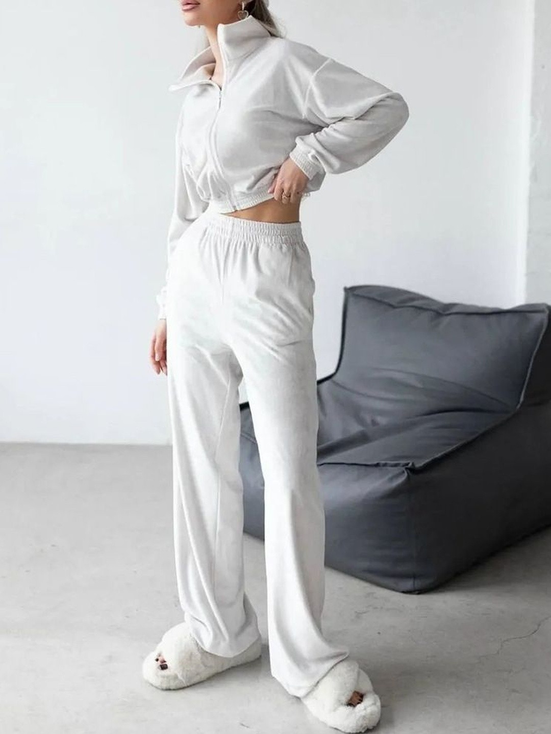 Mast & Harbour High Sweatshirt With Joggers Co-Ords