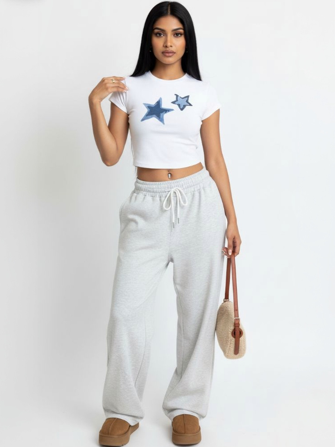 glitchez Women Slouchy Flared Track Pants