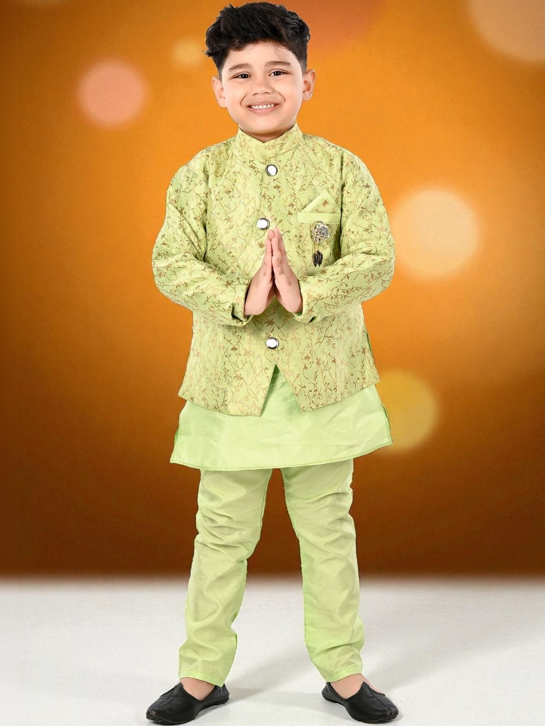 Smuktar garments Kids Silk Kurta Pyjamas & Jacket