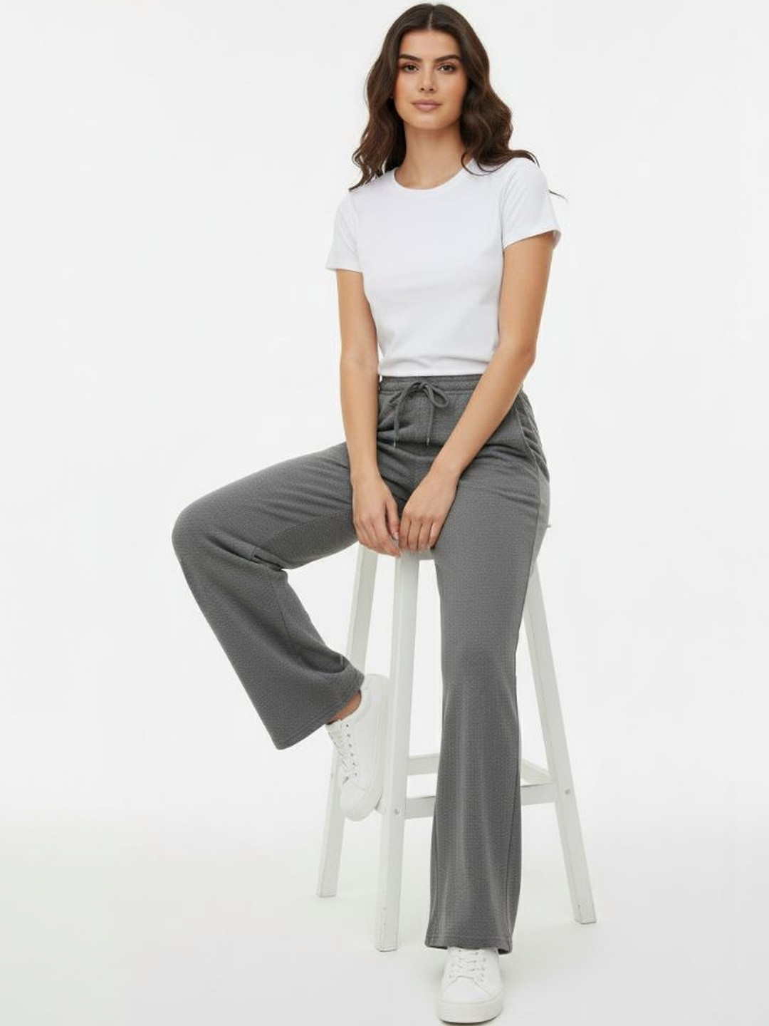 glitchez Women Slouchy Flared Track Pants
