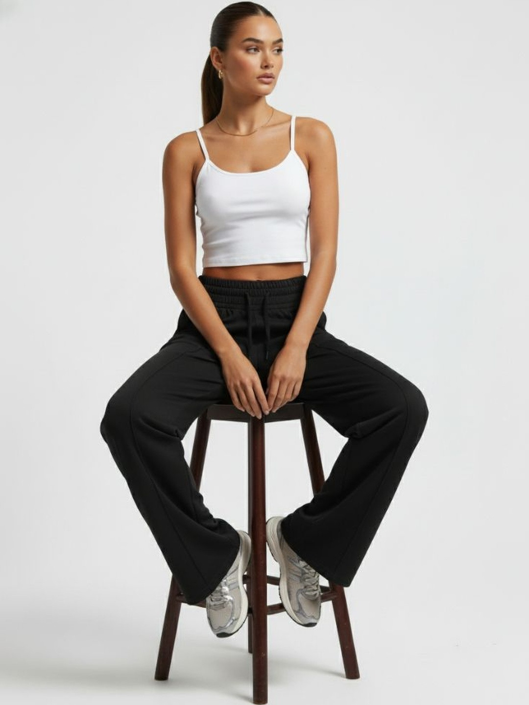 glitchez Women Slouchy Flared Track Pants
