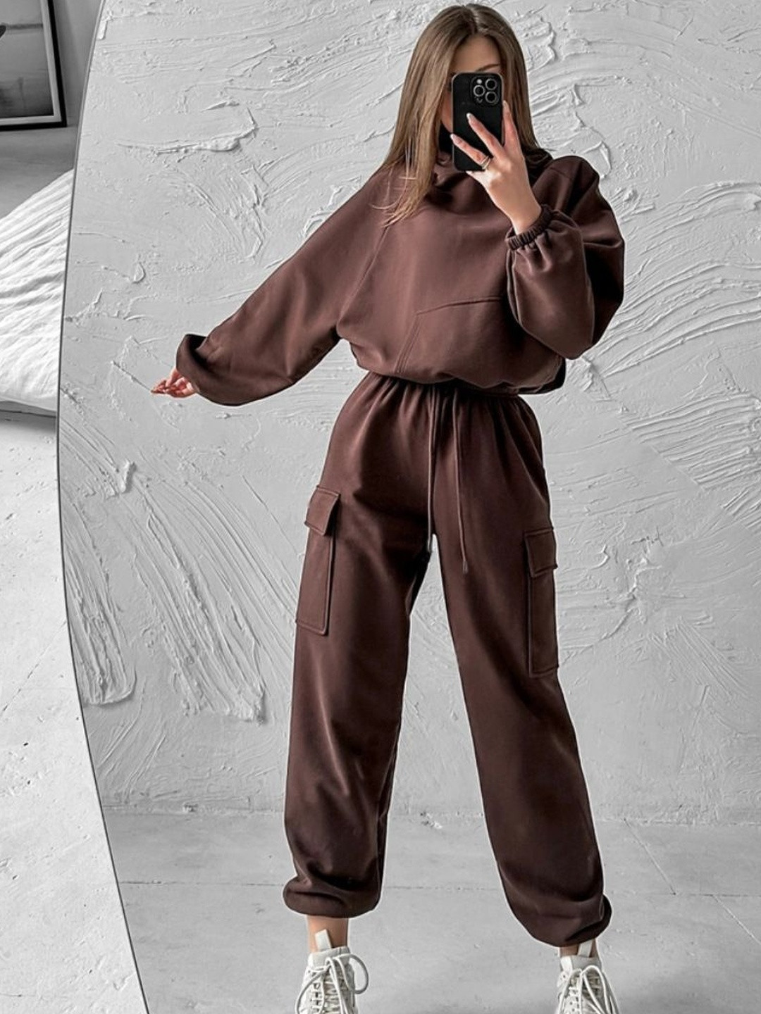 Mast & Harbour Round Neck Sweatshitrt & Trousers Co-Ords