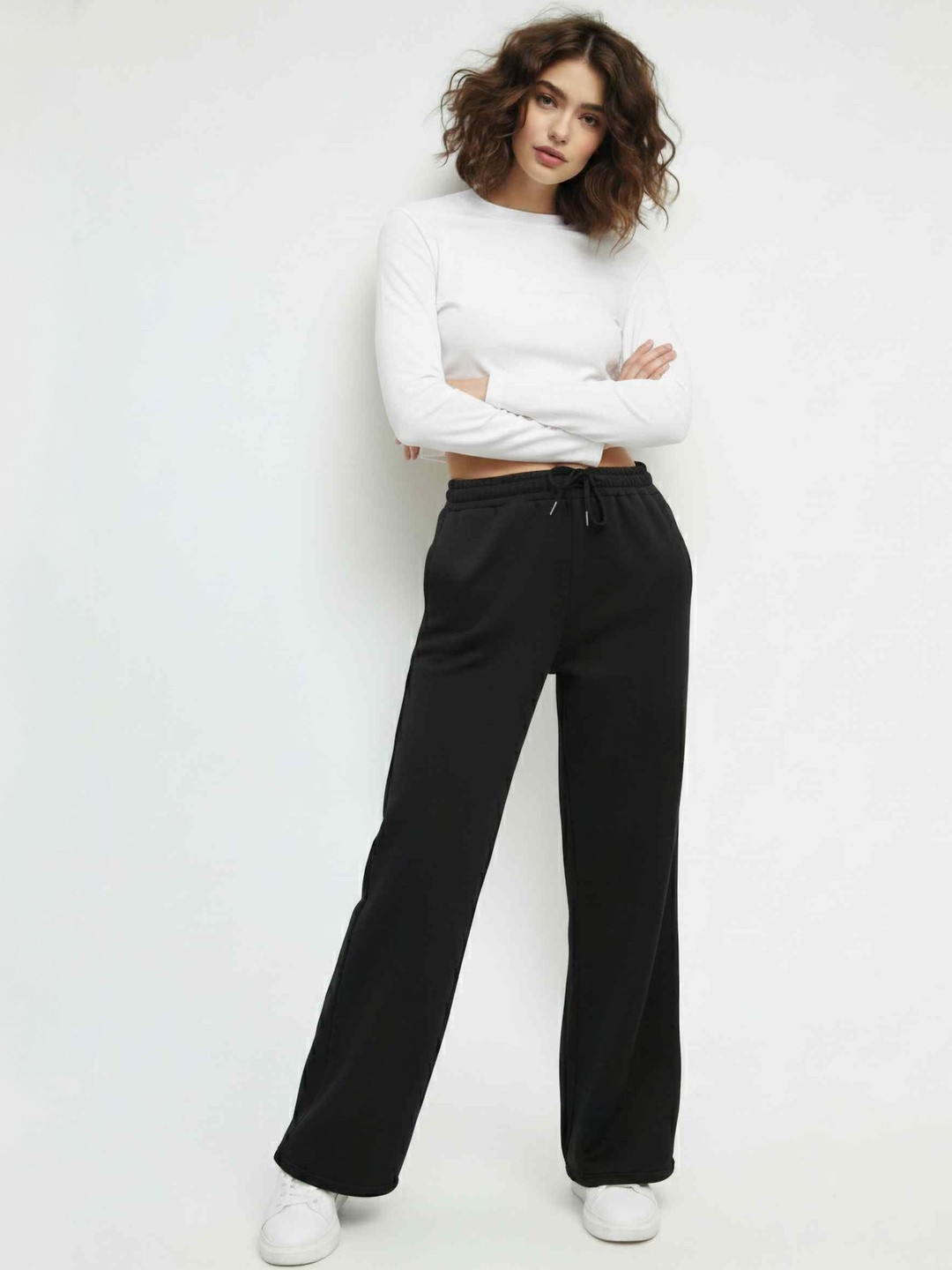 glitchez Women Slouchy Flared Track Pants