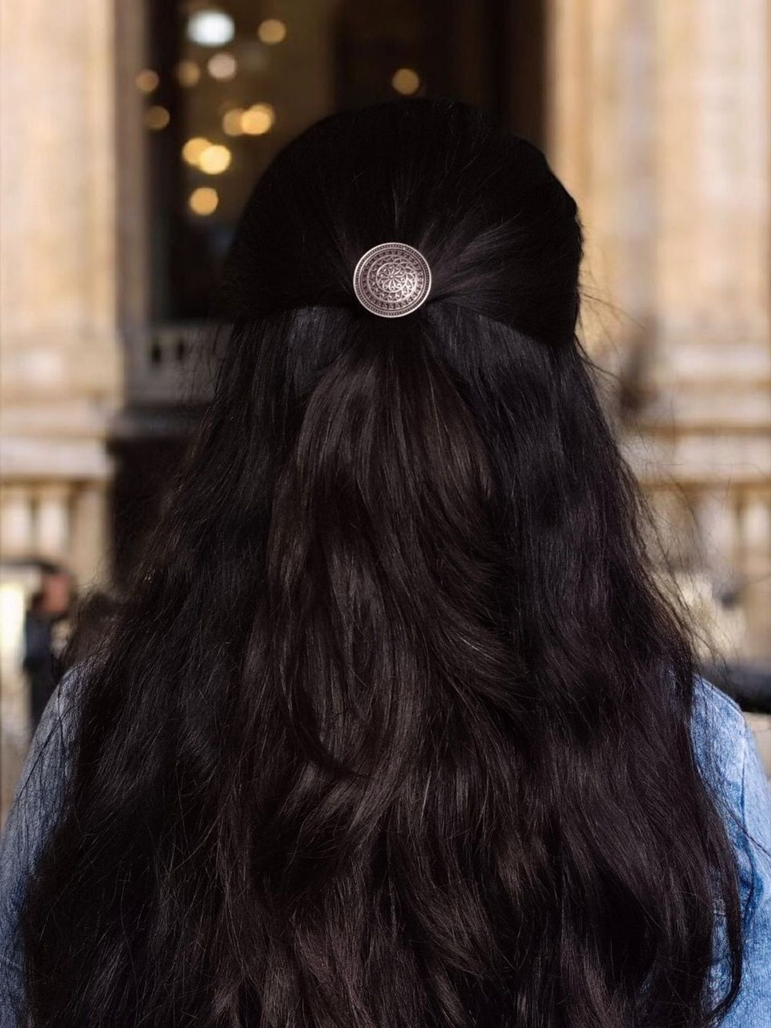 Hardin Style Silver-Plated Bun Pin Head Jewellery