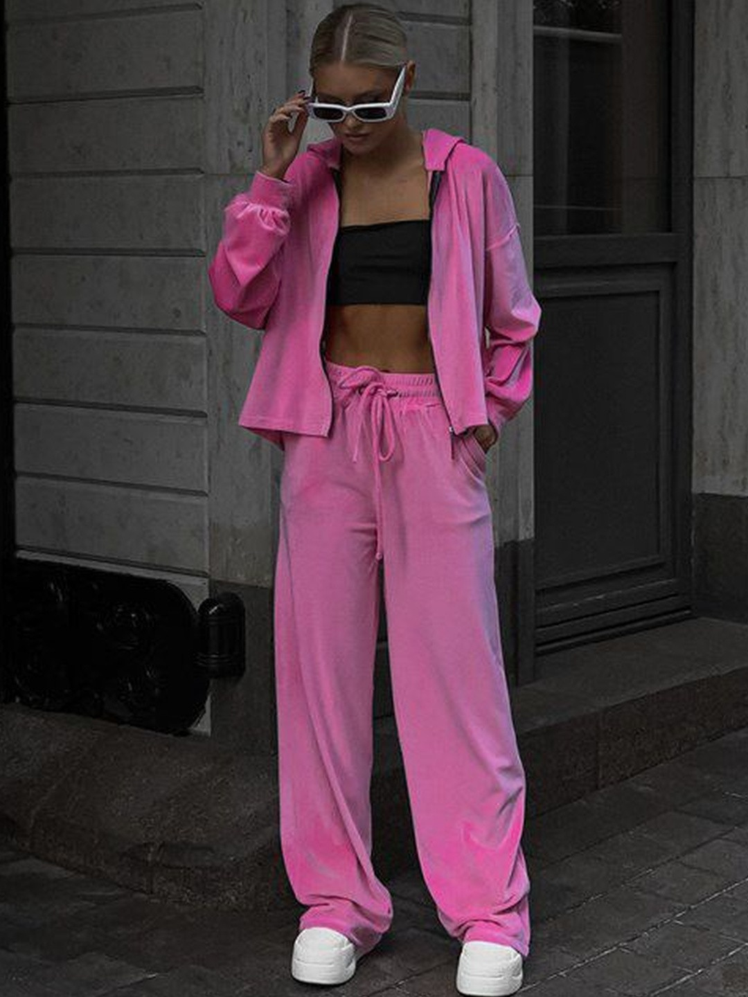 Mast & Harbour Hooded Sweatshirt & Trouser Co-Ord Set