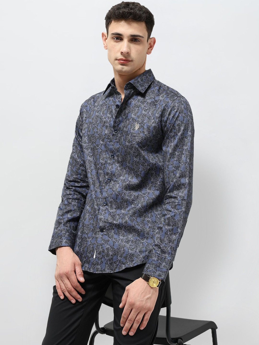 U.S. Polo Assn. Men Tailored Fit Floral Printed Casual Shirt