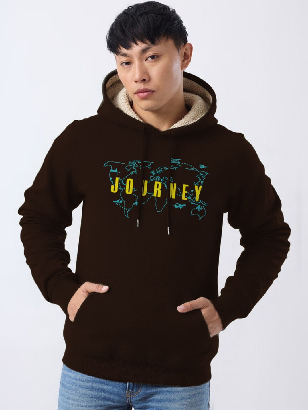 TOGS & TERRE Men Printed Hooded Sweatshirt