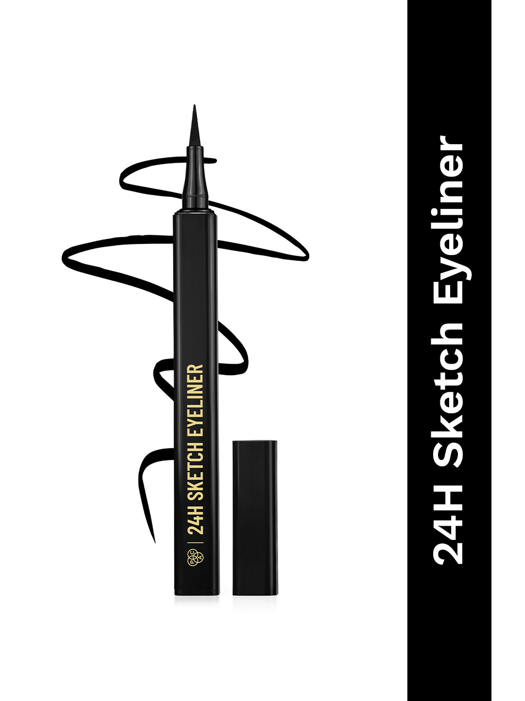 PAC 24H Sketch Eyeliner 0.2mm Tip Matte Finish Waterproof Smudgeproof - Black - 1 ml