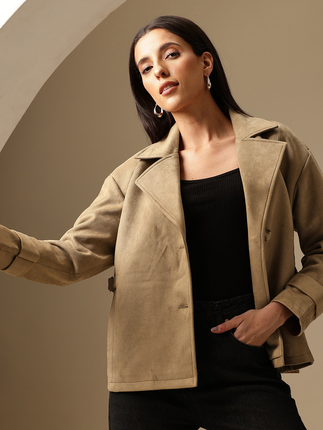 Chemistry Women Suede Tailored Jacket
