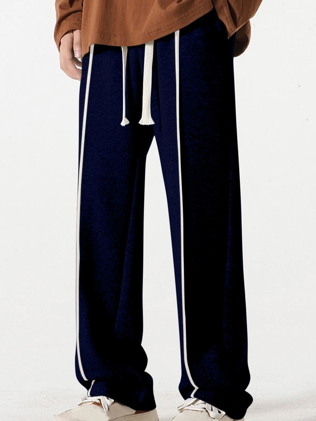 SZN Men Smart Easy Wash Side Stripe Cargos Trousers