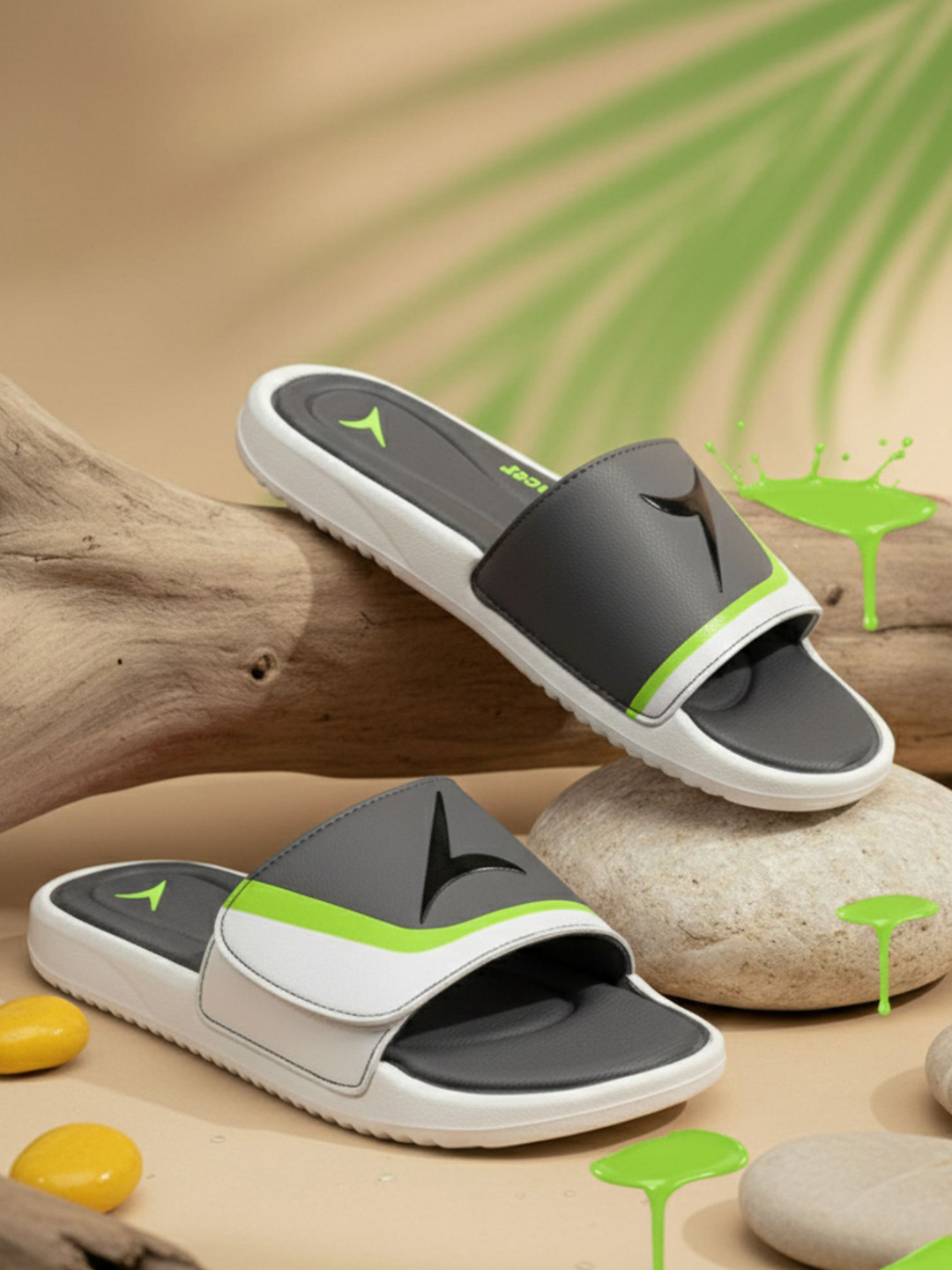 TRACER Graphic Printed Slip On Sliders