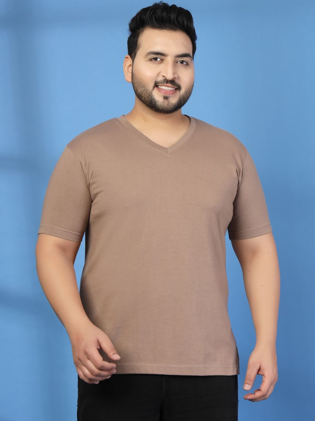 plusS Men V-Neck T-shirt