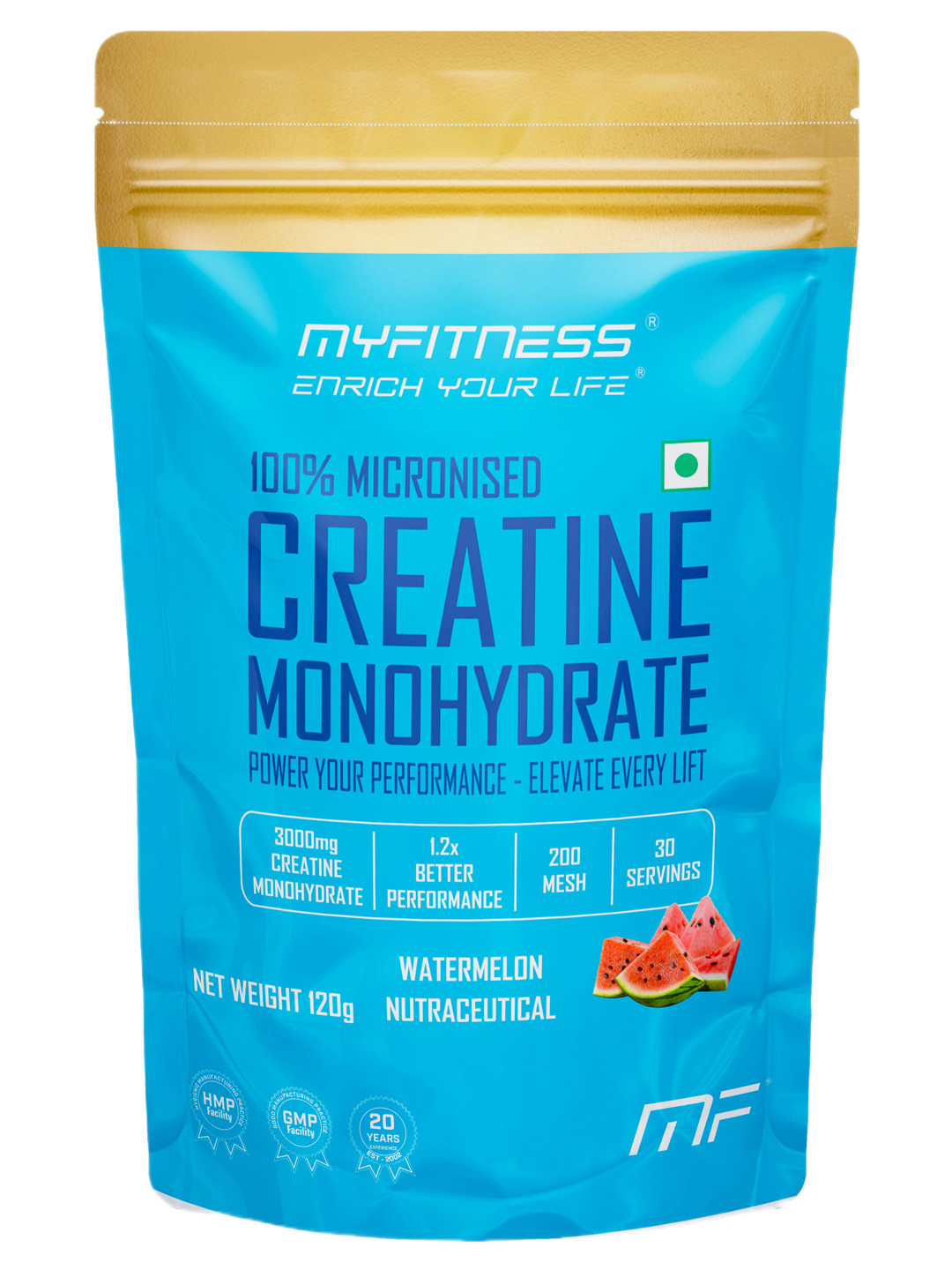 100% Micronized Creatine Monohydrate Powder Watermelon 120g - 30 Servings