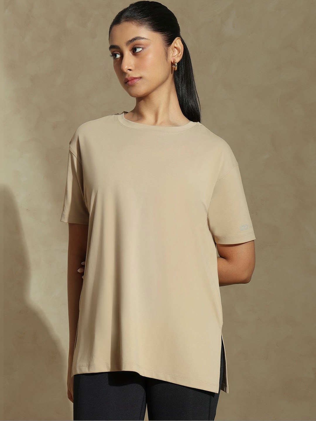 Silvertraq FlowFit Oversized Tee Almond Beige