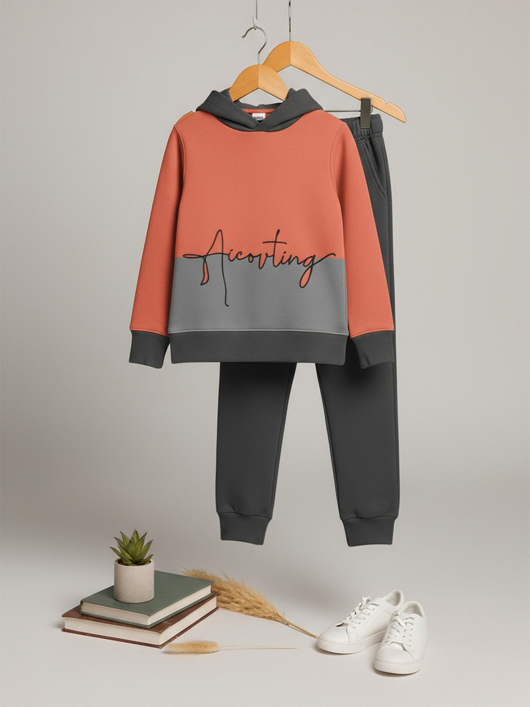 HELLCAT Boys Colourblocked Long Sleeves Sweatshirt With Jogger