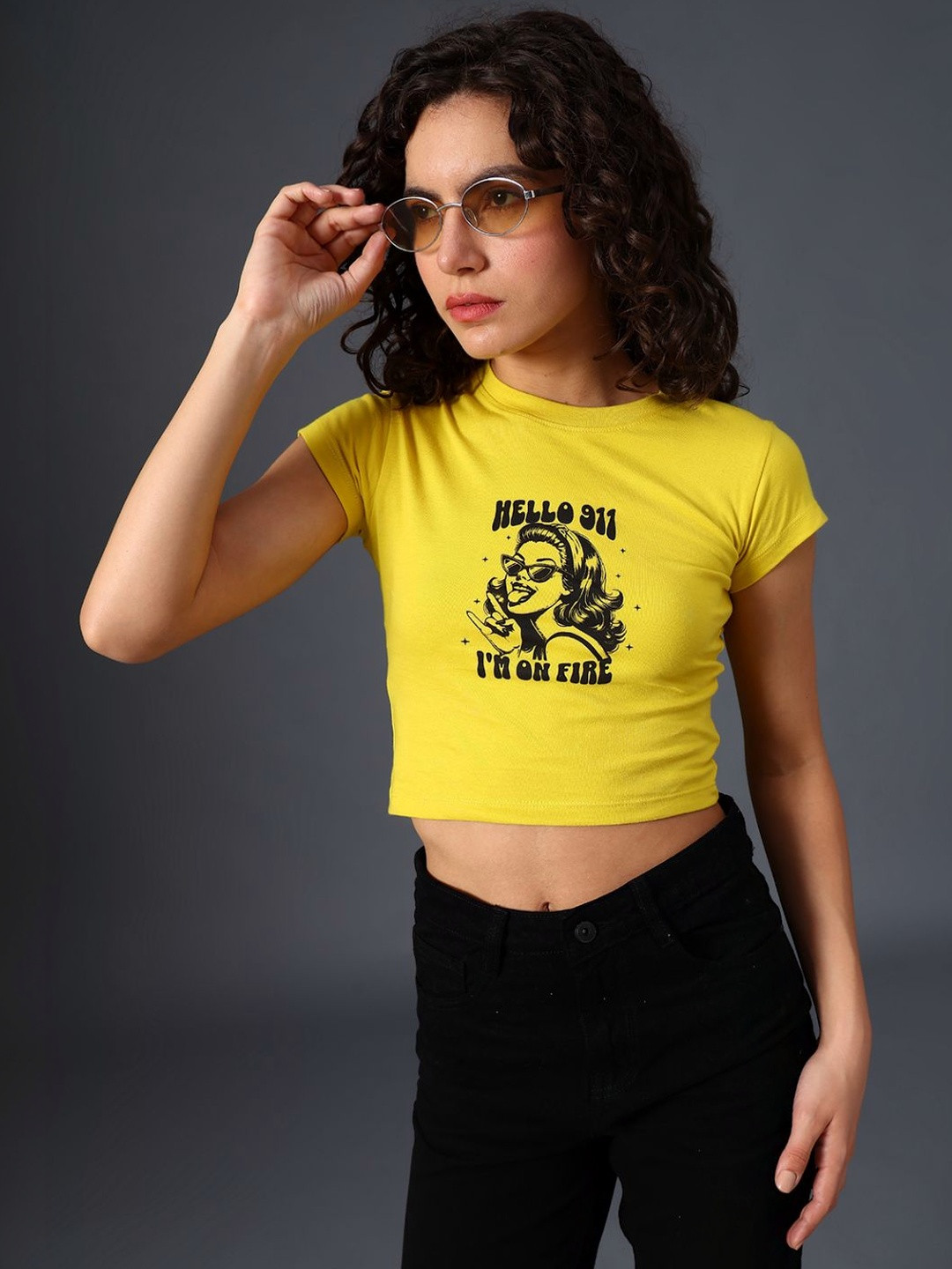 LIMEROAD Women Printed Slim Fit T-shirt