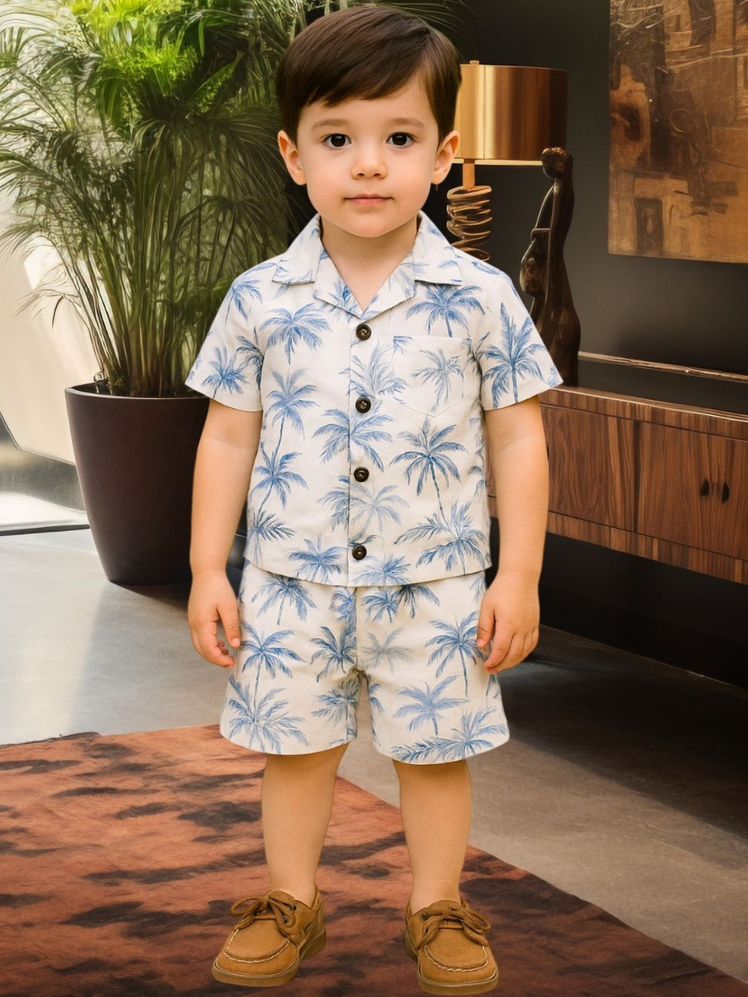 XBOYZ Boys Printed Shirt With Shorts