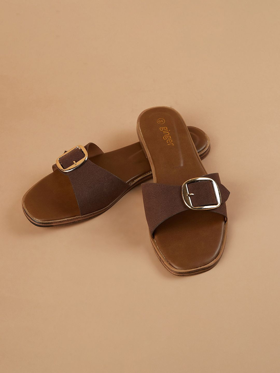 Ginger by Lifestyle Women PU Comfort Sandals