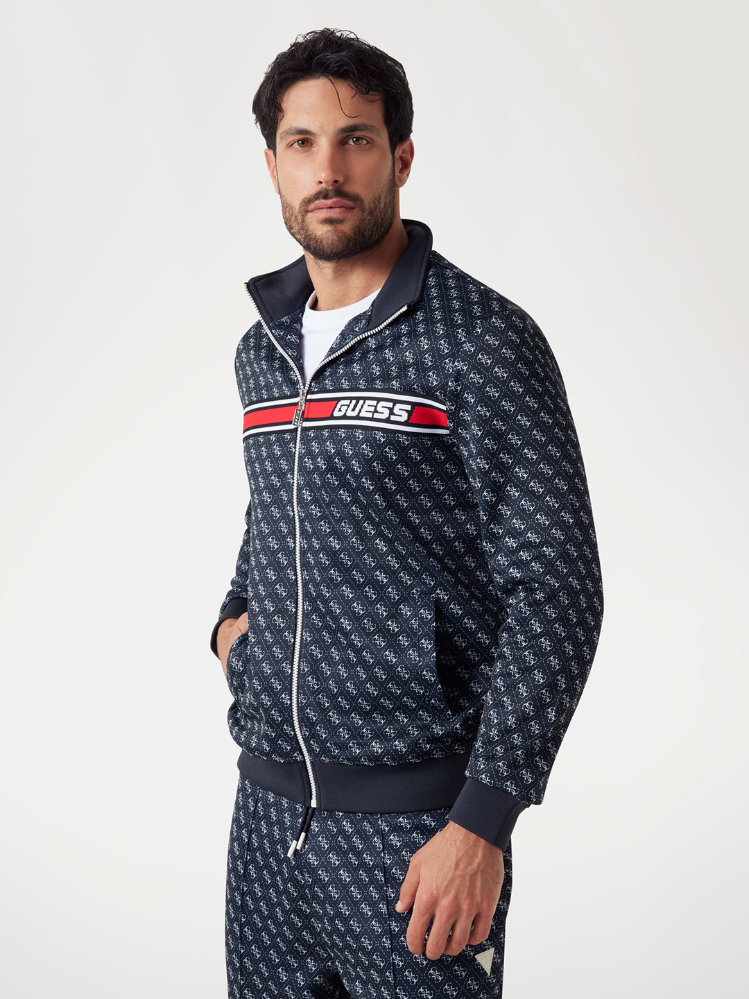 GUESS Men Brand Logo Print Sweatshirt