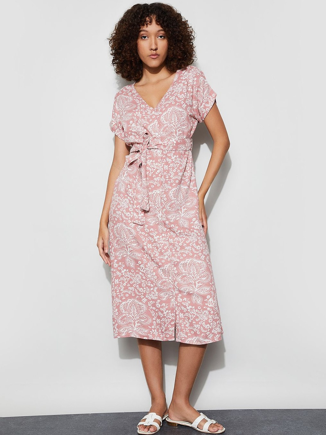Fame Forever by Lifestyle Floral Print A-Line Midi Dress
