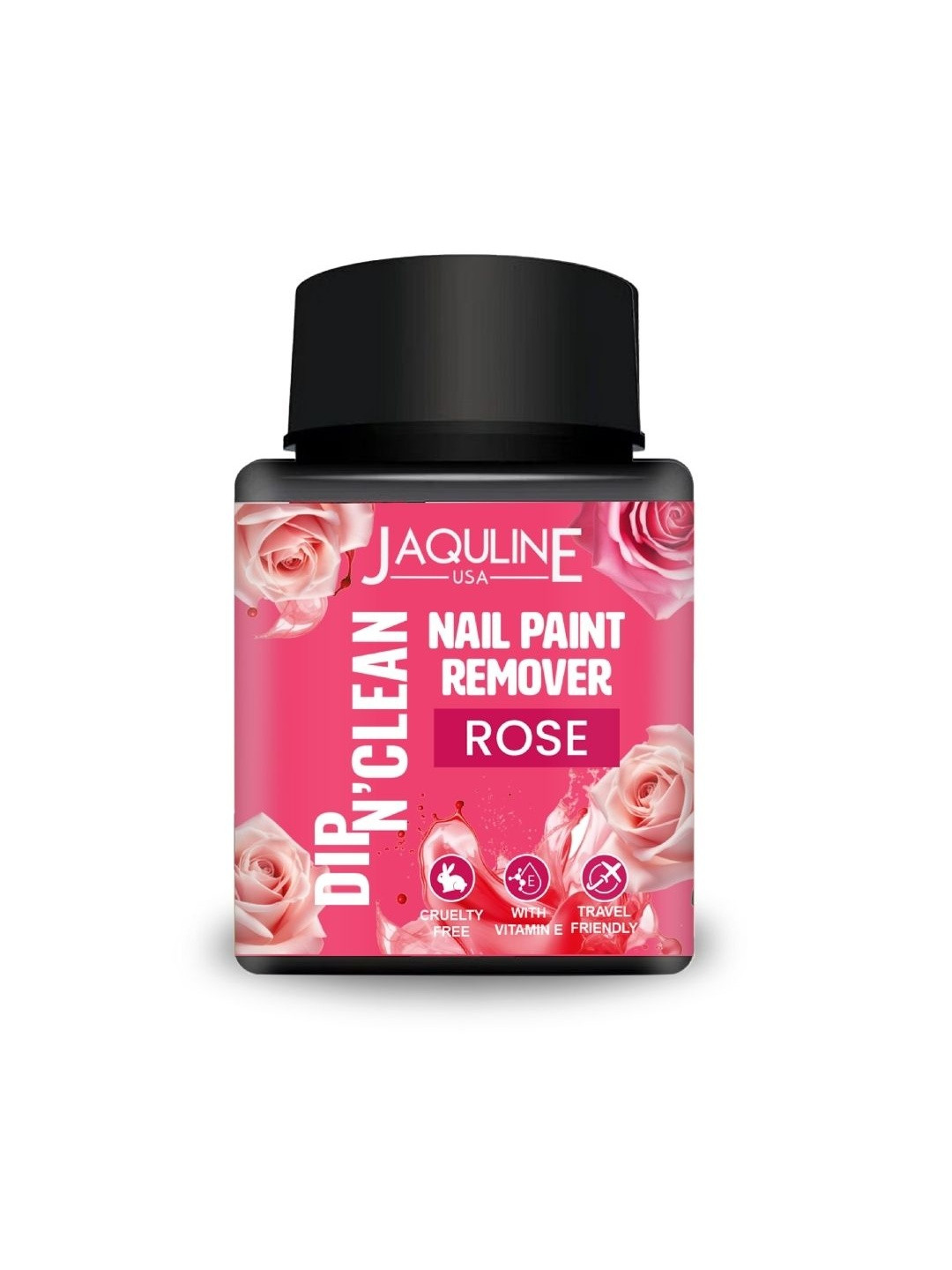 Jaquline USA Dip N' Clean Nail Polish Remover  - 80 ml - Rose