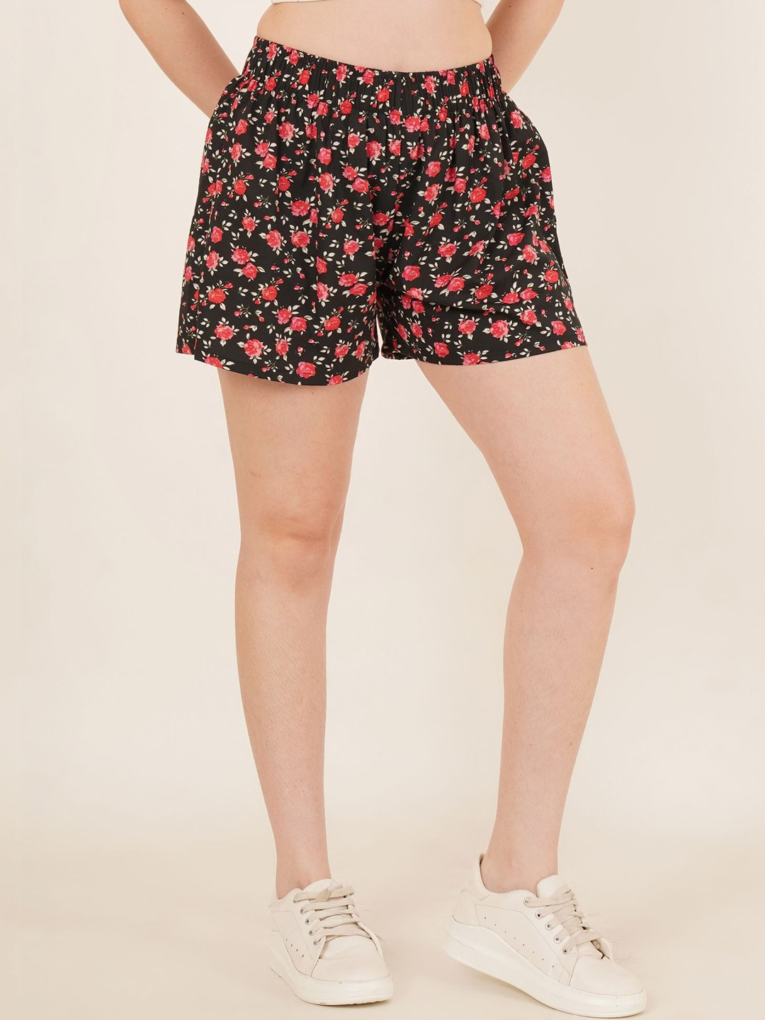Parona Women Printed High-Rise Training or Gym Shorts