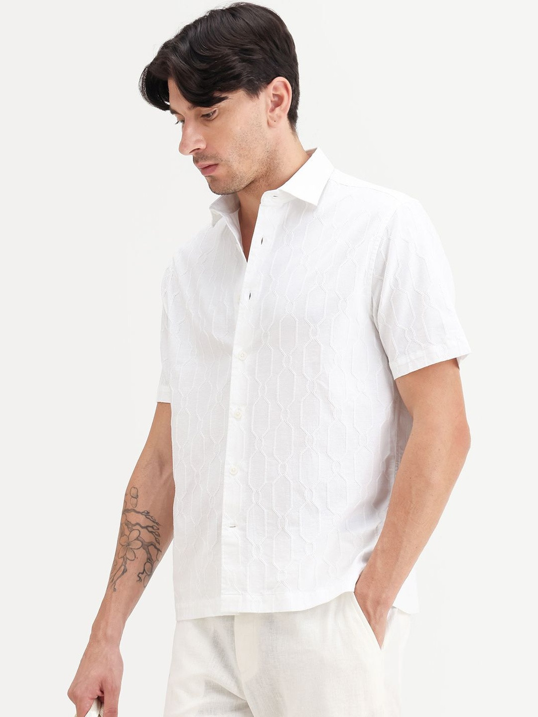 RARE RABBIT Celle Primary Polycotton Short Sleeves Shirt