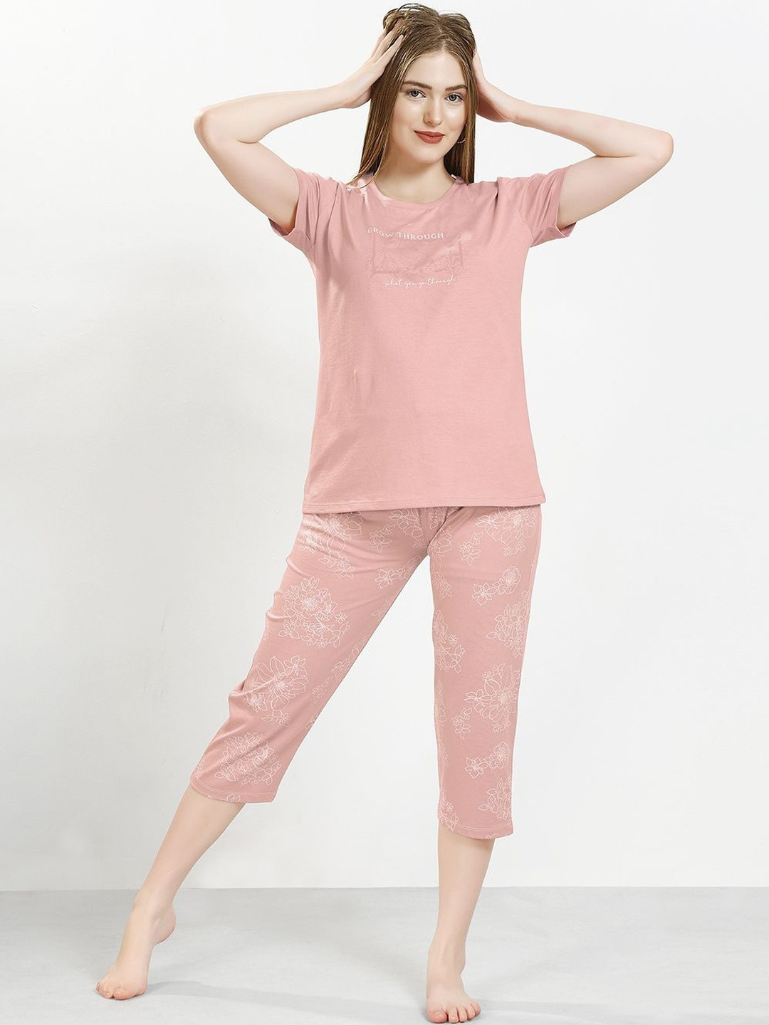 QUIRA Women Printed Night suit