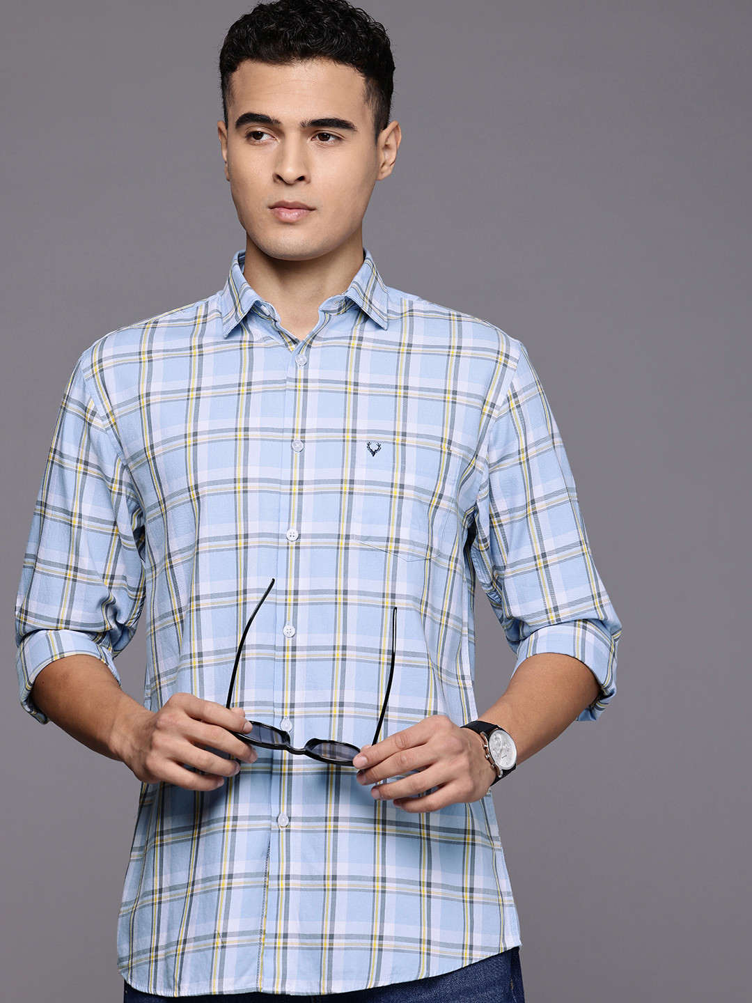 Allen Solly Classic Checked Pure Cotton Casual Shirt