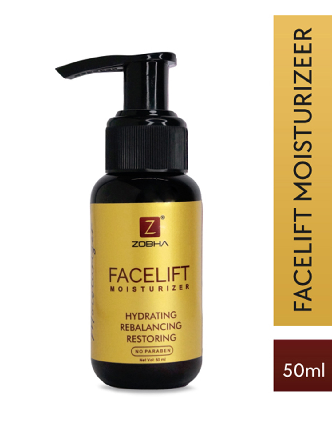 Zobha Facelift Moisturizer with Grape Seed Oil & Safflower for Hydration - 50 ml