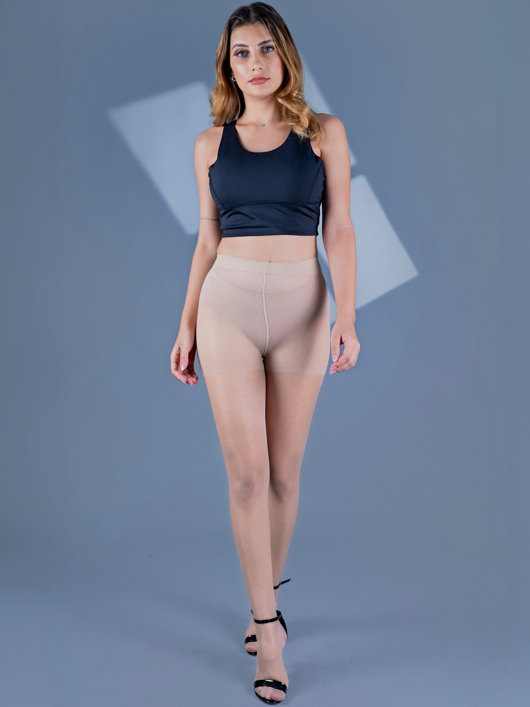 Keepfit Women Beige Sheered Sparkle Stockings