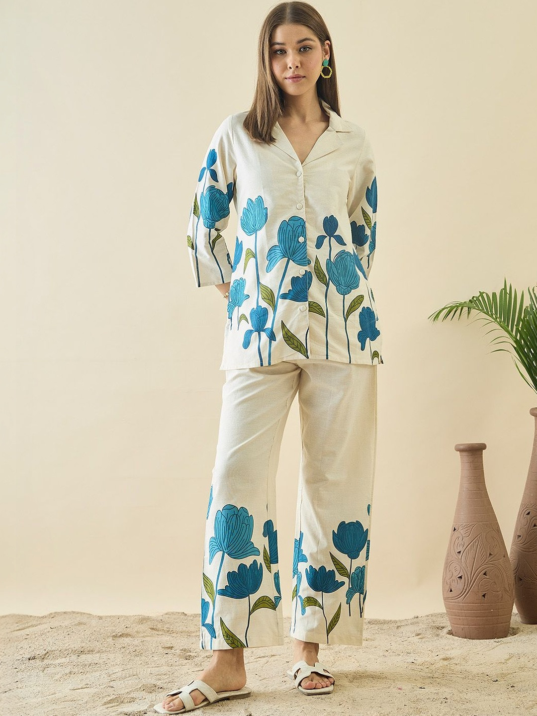 ZUMMER Printed Shirt With Trousers Co-Ords