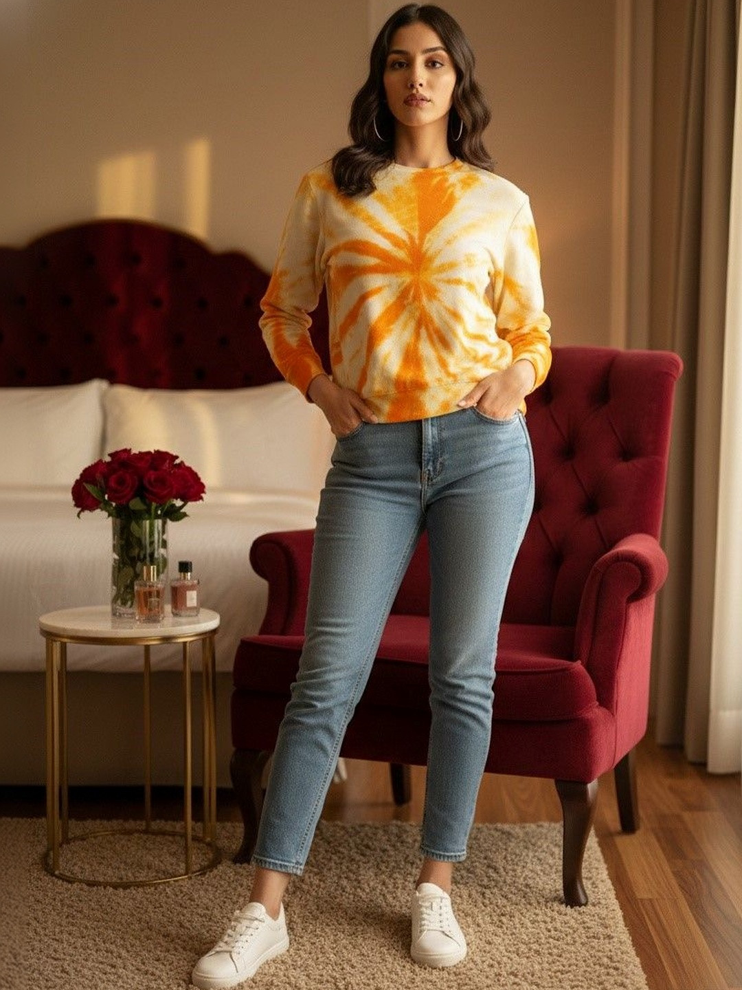 Maaesa Tie Dye and Sweatshirt
