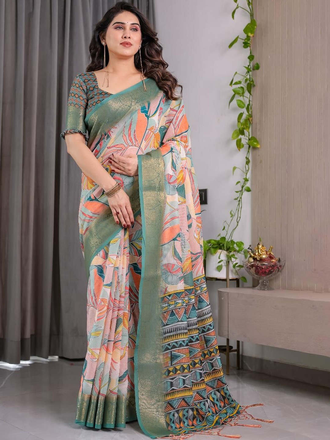 HERE&NOW Floral Saree
