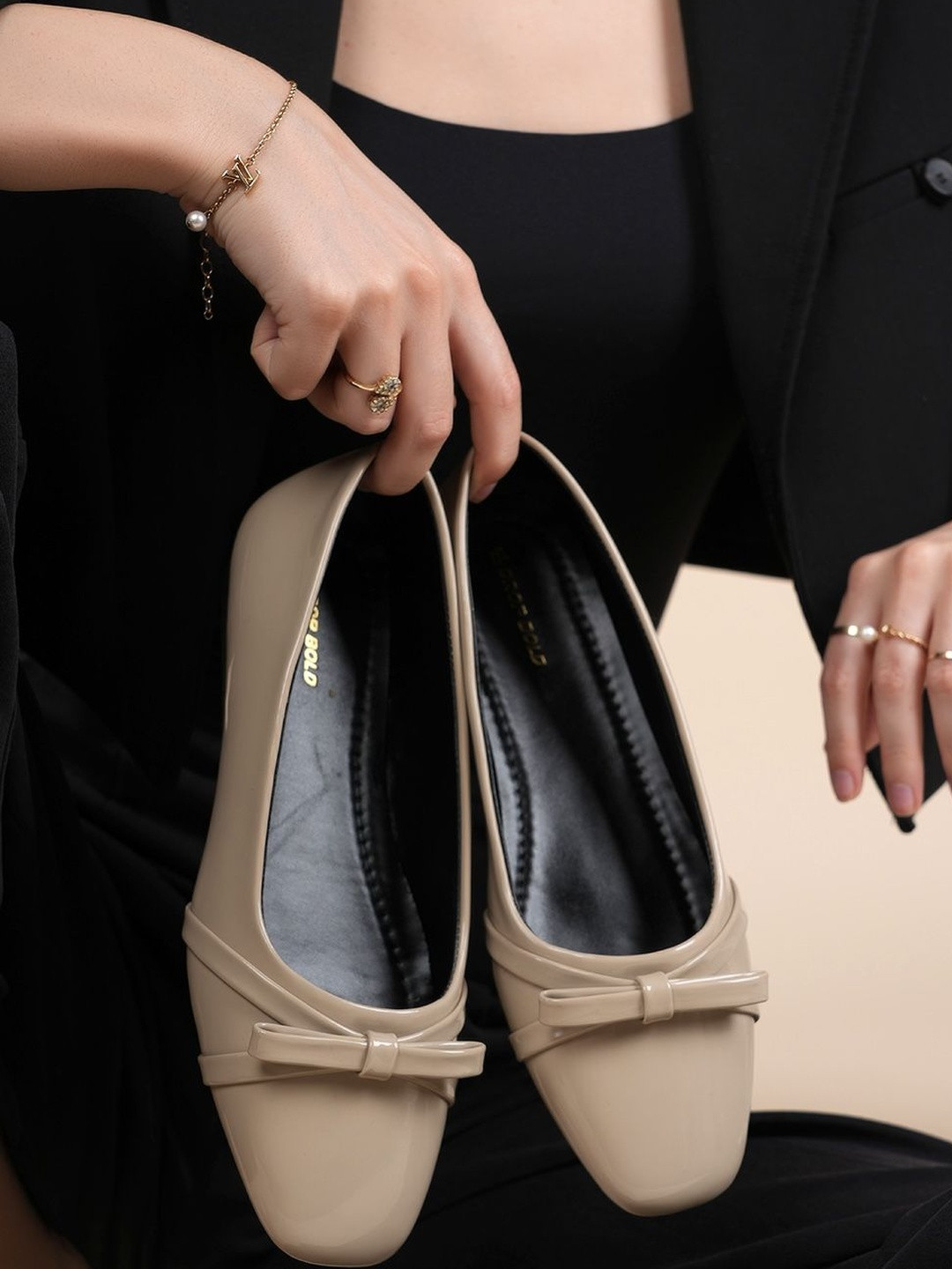 DROP BOLD Women Fashion with Bows Ballerinas