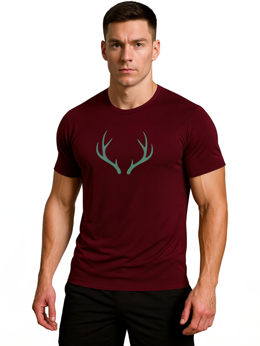 3Colors Men Printed Moisture Wicking T-shirt