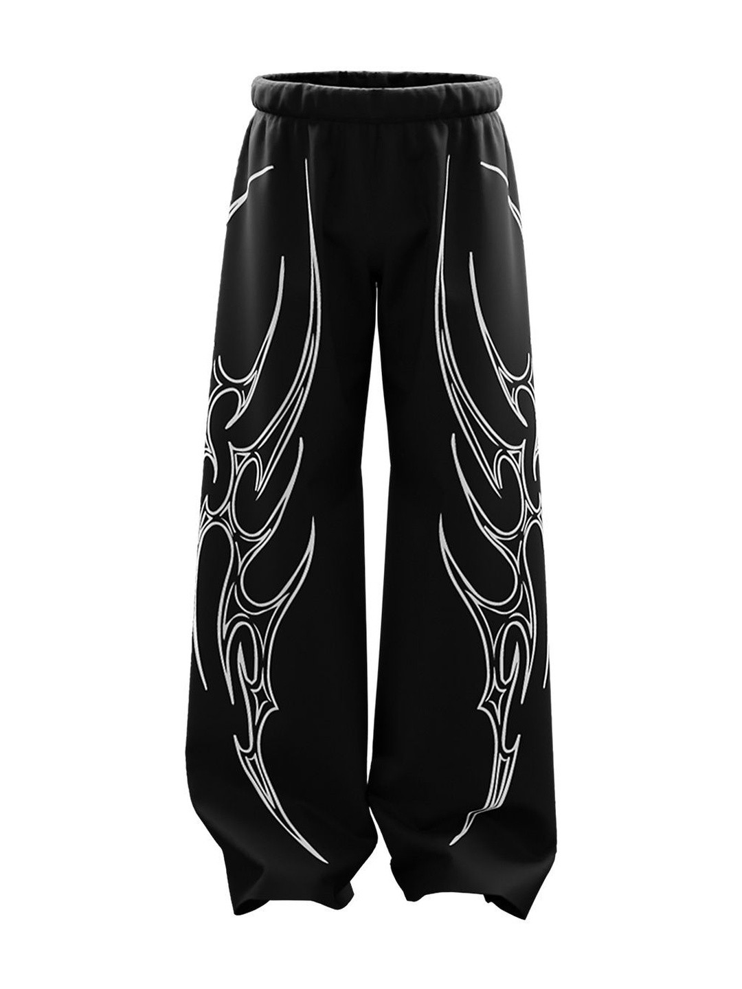GENRAGE Men Printed Mid-Rise Baggy Trousers