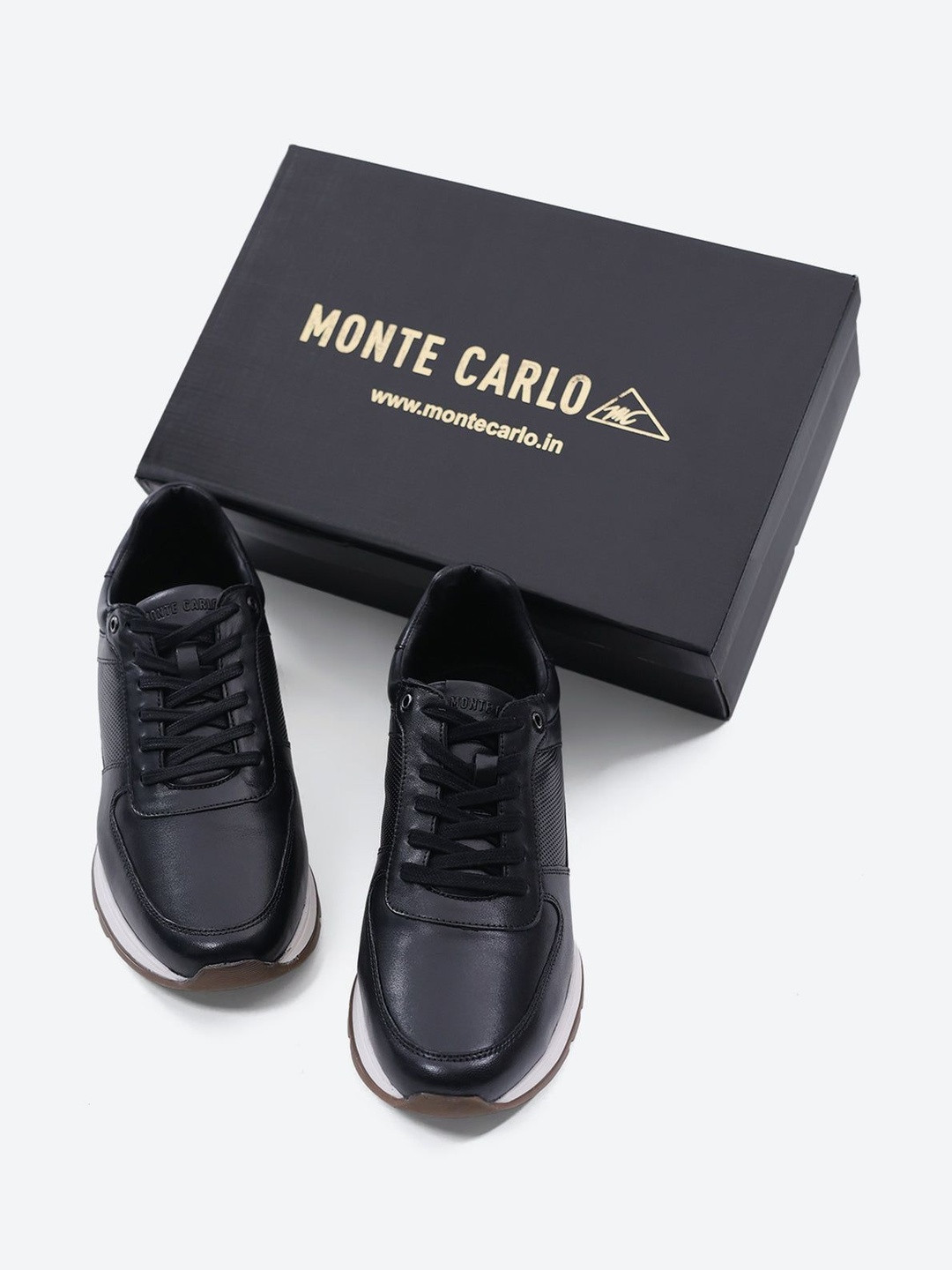 Monte Carlo Men Textured Leather Sneakers