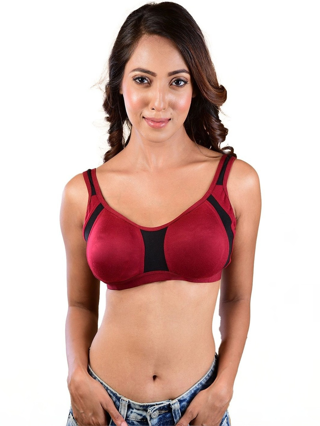 Eloria Cotton Comfortable Gym, Running and Everyday Support Bra
