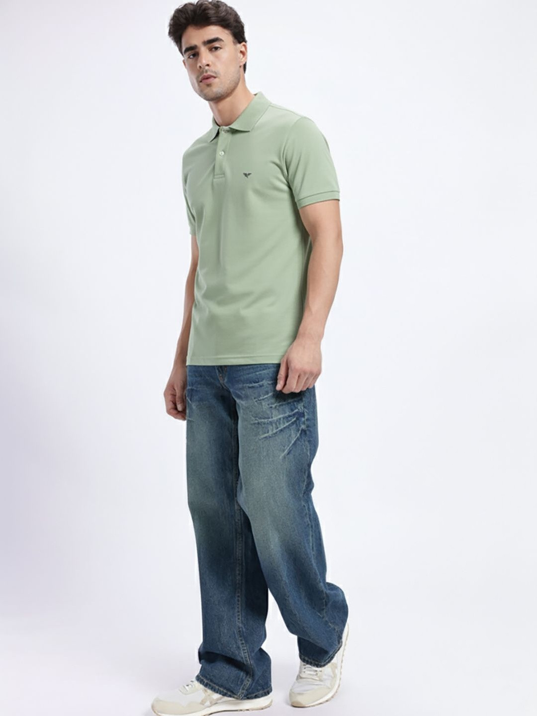 RISS Men Polo Collar T-shirt