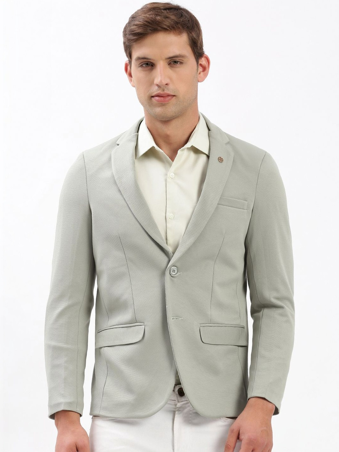 SHOWOFFFF Notched Lapel Single-Breasted Slim Fit Blazers